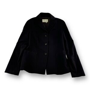 Cividini Brown Wool 3 Button Ventless Blazer Womens Size 46